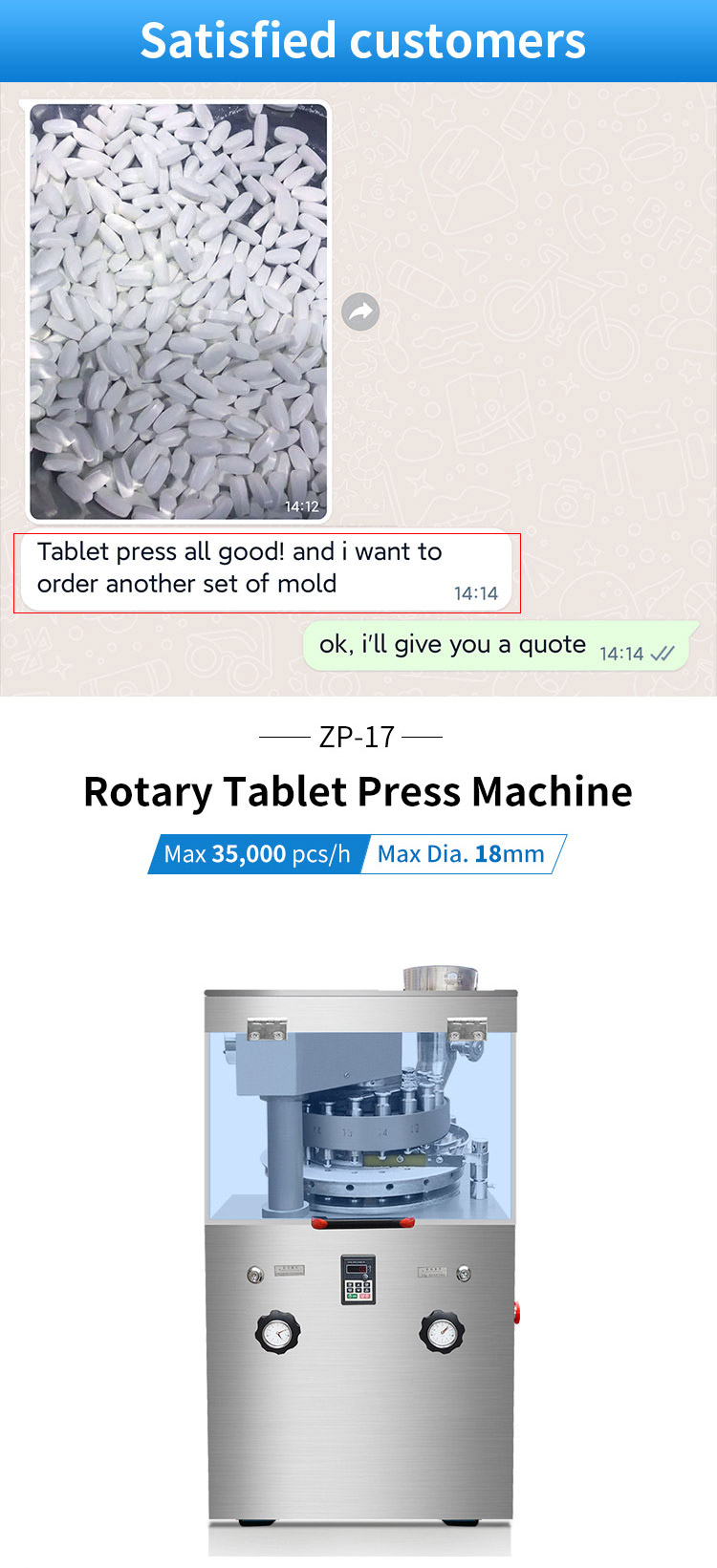 penekan mampatan tablet