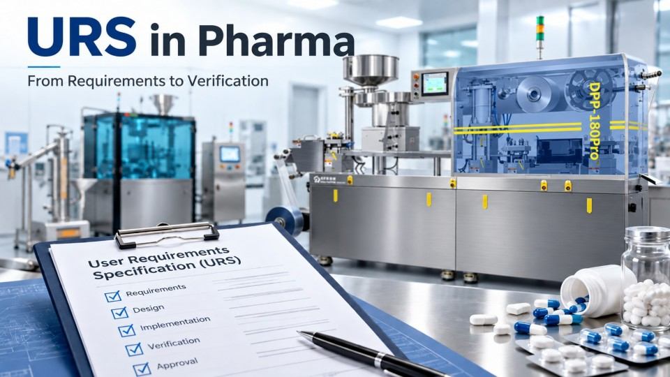 User requirement specification in pharma for pharmaceutical equipment