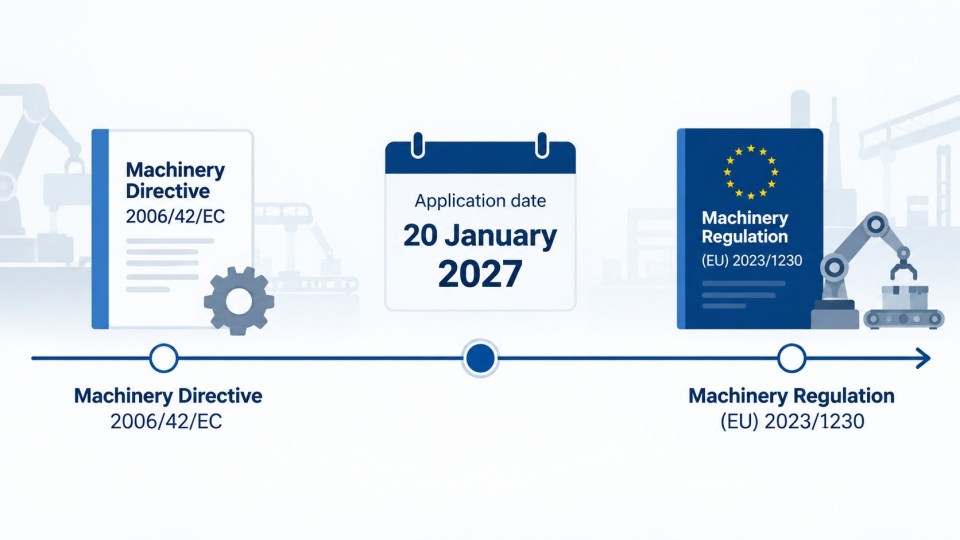 EU Machinery Directive 200642EC transition to Regulation (EU) 20231230 on 20 January 2027
