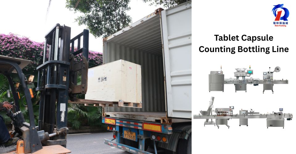 Pemuatan Kontena: Pembungkusan Diperkukuh Tersuai bagi Pengiraan 16C dan Talian Pembotolan untuk Pelanggan Jordan